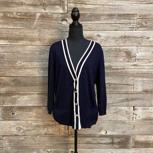 💙✨Ralph Lauren Blue and White Cardigan✨💙